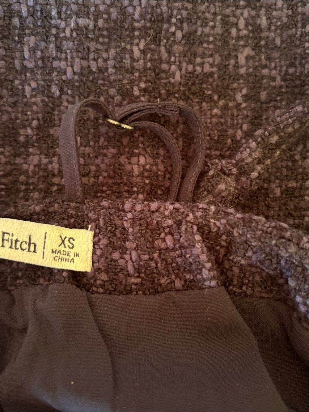 Abercrombie & Fitch Navy Tweed Mini Dress with Adjustable Straps Sz XS NWOT - Picture 9 of 10